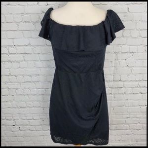 BCBGeneration Off The Shoulder Black Dress